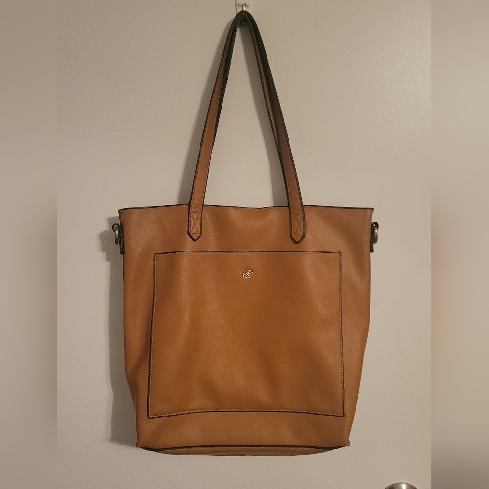 Kate & Alex camel tan tote bag purse